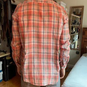 Linen long sleeve plaid shirt by Black Brown 1826
